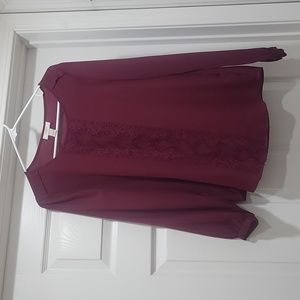 Loft lace detail top
